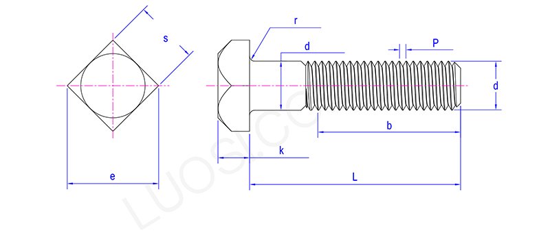 High Efficiency Metric Square Head Bolts